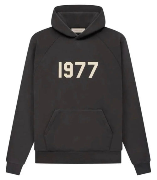 1977 Essentials Hoodie Black front