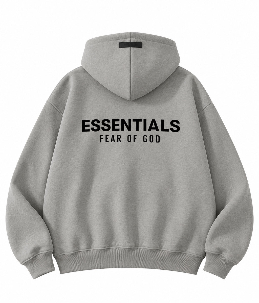 Essentials Hoodie - Grey back