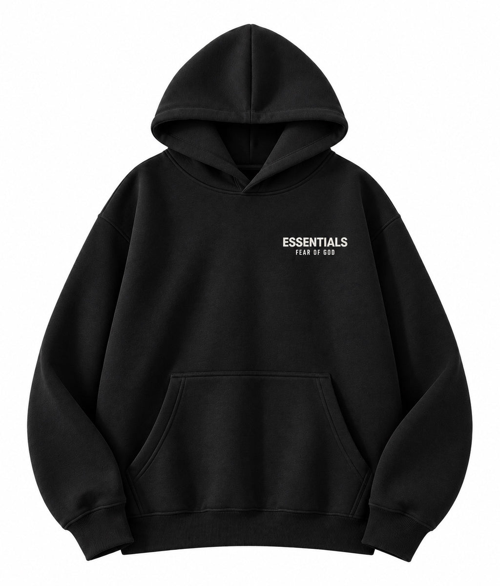 Essentials Hoodie - Black front