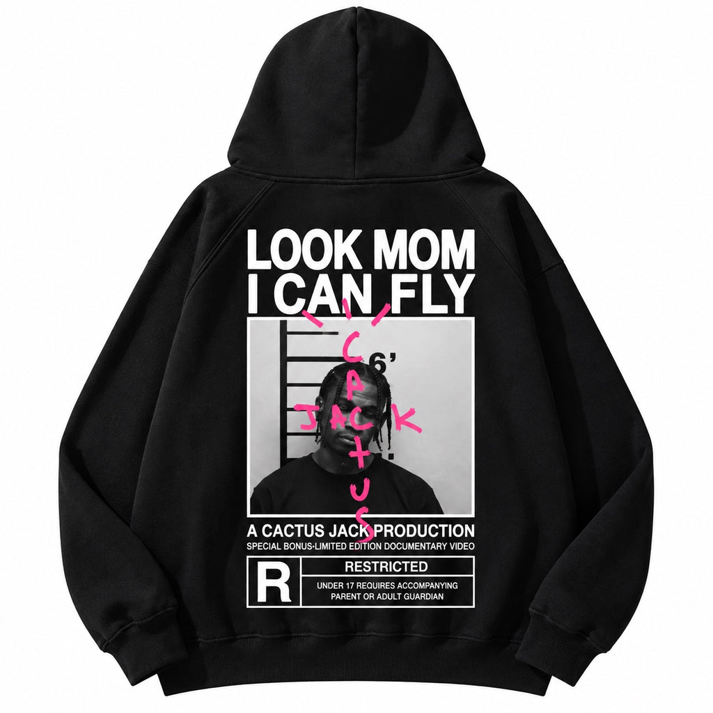 Back view - Look Mom I Can Fly graphic