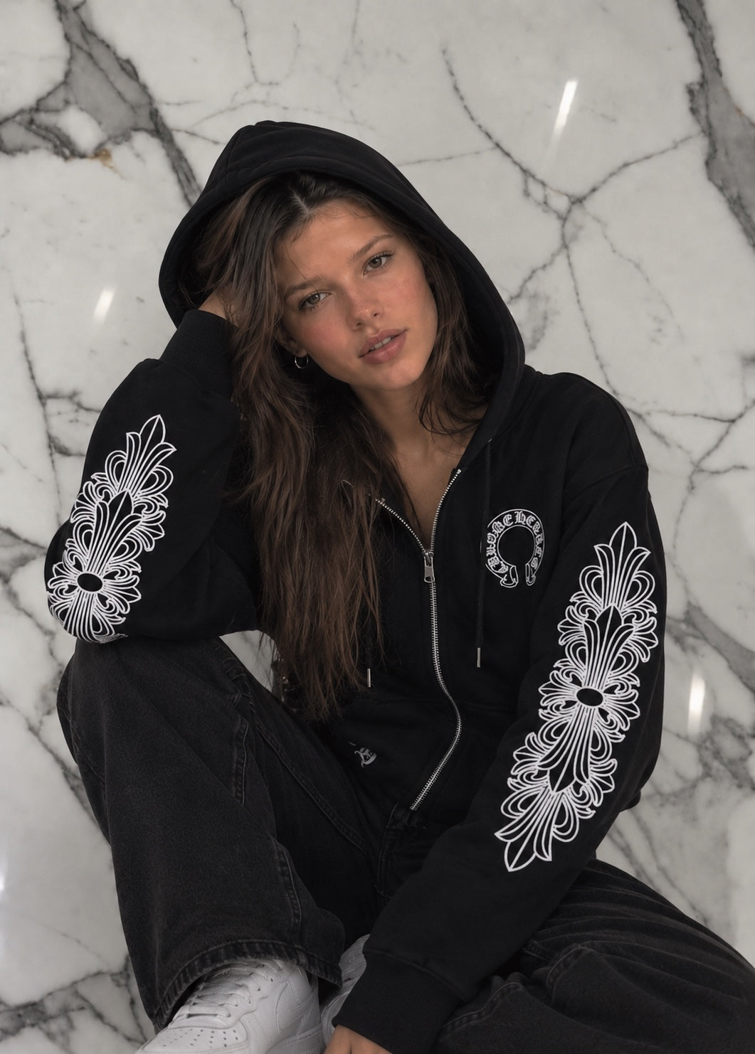 Chrome Hearts Zip-Up - Black model
