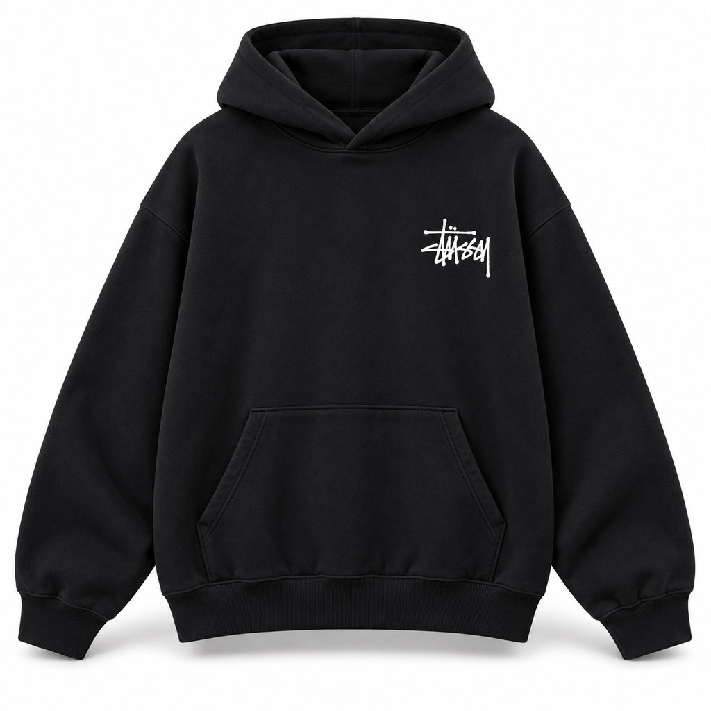 STÜSSY HOODIE | Black | Front