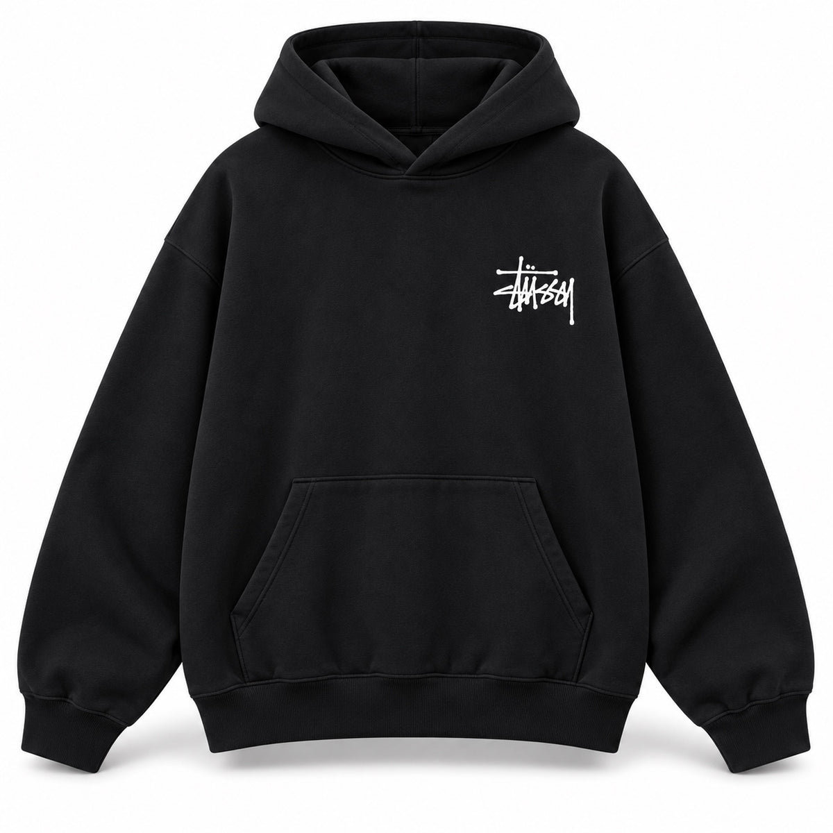 STÜSSY HOODIE | Black | Front