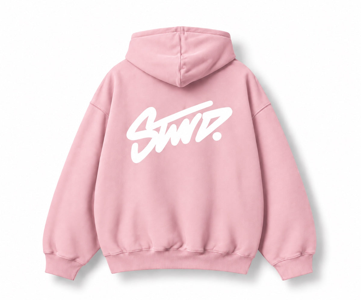 STWD. Hoodie - Baby pink - back print