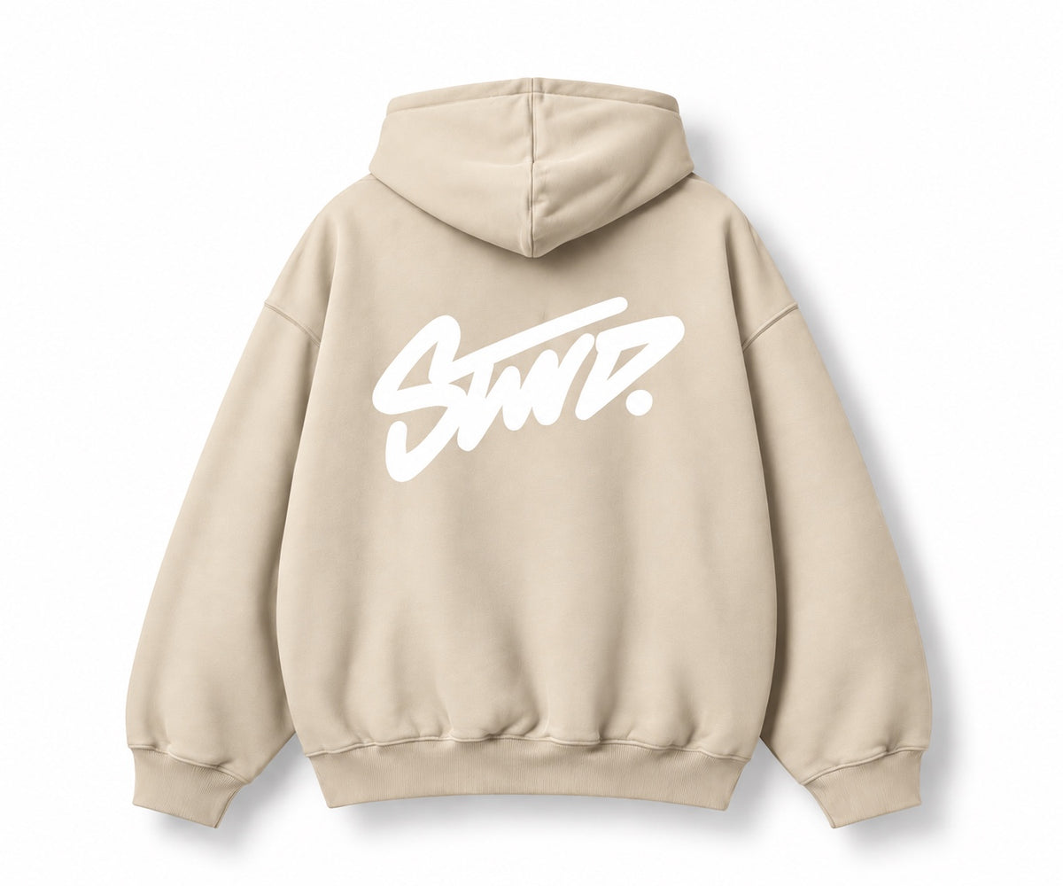 STWD. Hoodie - Beige / sand - back print