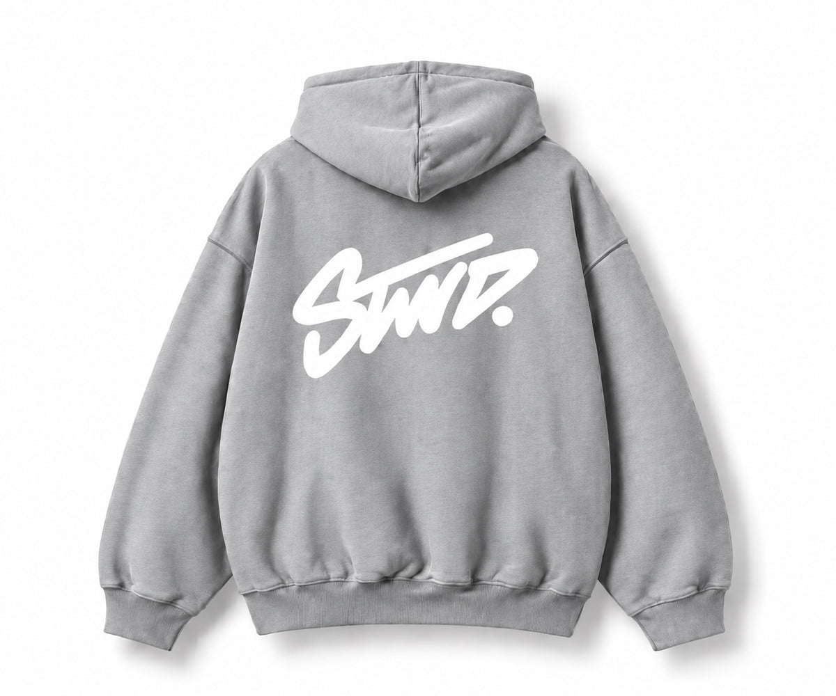 STWD. Hoodie - Light gray - back print